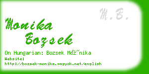 monika bozsek business card